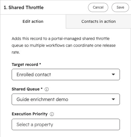 Workflow A: Shared Throttle with Guide enrichment demo selected.